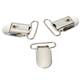 24mm Silver Metal Clasp Clip-On Holders - (Pack of 10)